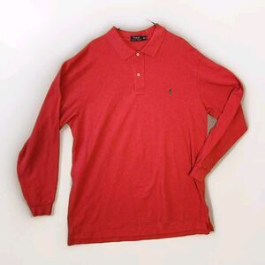 Polo Ralph Lauren Mens Polo Shirt Long Sleeve Blue Casual Golf Red Pony 2XLT